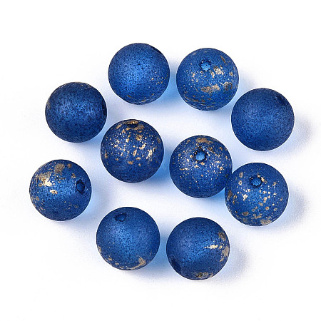 Baking Paint Glass Beads DGLA-N014-8mm-01A-1