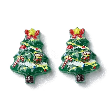 Christmas Series Resin Cabochons CRES-Q006-02G-1