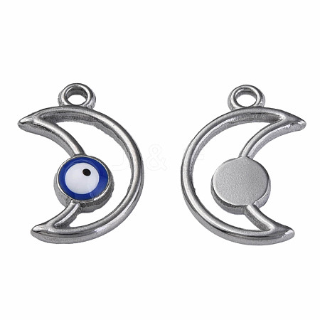 304 Stainless Steel Enamel Pendants STAS-N087-50-03P-1