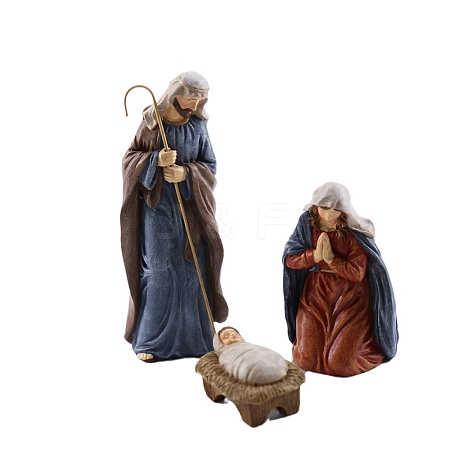 3Pcs Sharprepublic Christmas Nativity Resin Display Decorations PW-WGF29AF-01-1