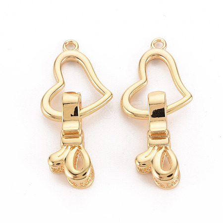 Brass Fold Over Clasps X-KK-S356-425-NF-1