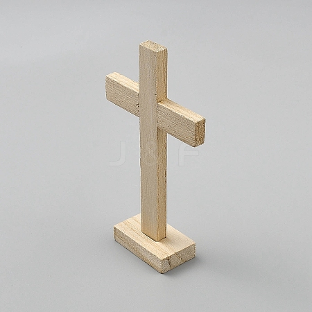 Wooden Cross Display Decorations DIY-WH0899-50-1