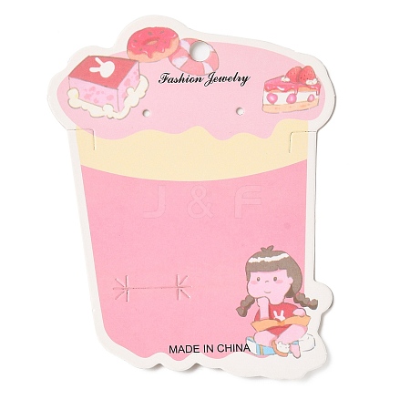 Drink Shaped Paper Earring Display Cards CDIS-C005-07-1