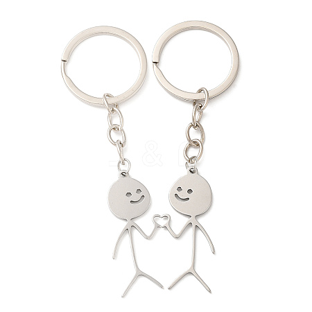 Alloy Couple Pendant Keychain KEYC-Q084-01P-1