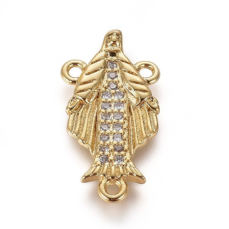 Brass Cubic Zirconia Chandelier Component Links ZIRC-F108-06G-1