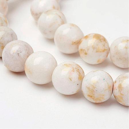 Natural Mashan Jade Beads Strands G-P232-01-F-12mm-1