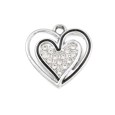 Alloy Rhinestone Pendants RB-CBA332B-07E-P-1