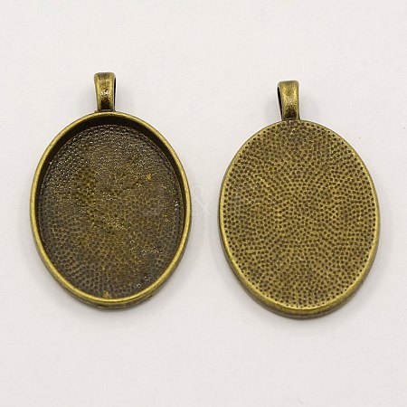 Alloy Pendant Cabochon Settings LS-PALLOY-A15657-AB-1