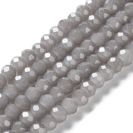 Baking Paint Imitation Jade Glass Bead Strands X-DGLA-A034-J6MM-A43-1