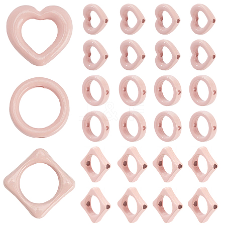 30Pcs 3 Styles Baking Paint Alloy Bead Frame FIND-SP0004-49-1