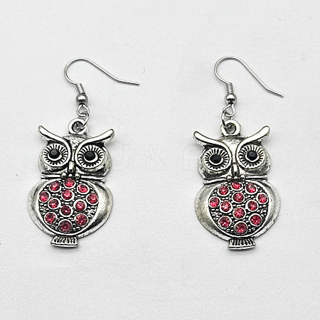 Alloy Fashion Owl Alloy Dangle Earrings FO4888-2-1