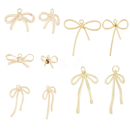 10Pcs 5 Styles Brass Charms KK-HS0001-16-1