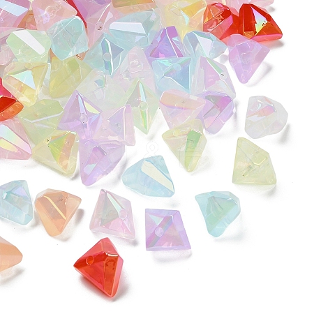 UV Plating Opaque Acrylic Imitation Jelly Beads OACR-D316-05A-1