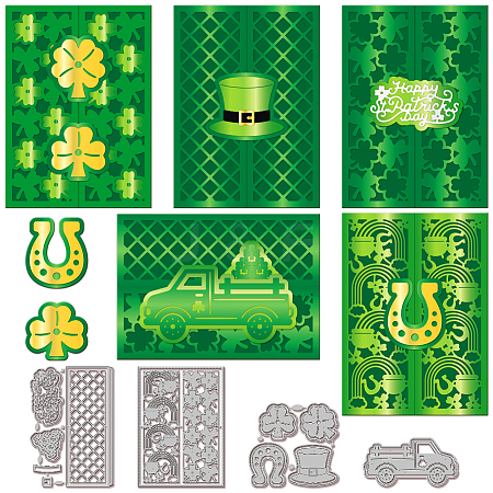 Saint Patrick's Day Carbon Steel Cutting Dies Stencils DIY-WH0309-1641-1