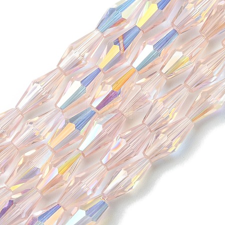 Transparent Electroplate Glass Beads X1-GLAA-K064-05A-AB02-1