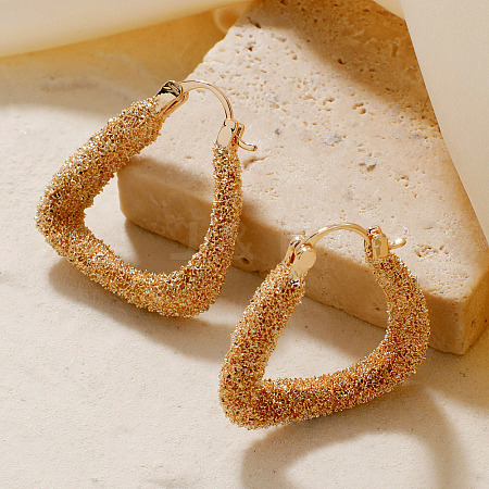 Brass Triangle Hoop Earrings NC6749-2-1