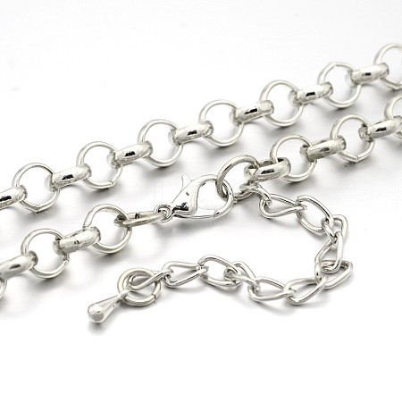 Iron Rolo Chain Necklace Making MAK-J009-06P-1