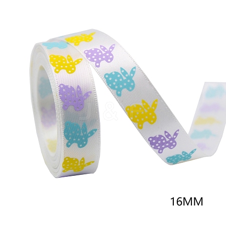 Easter Theme Polyester Satin Ribbon EAER-PW0001-208C-1