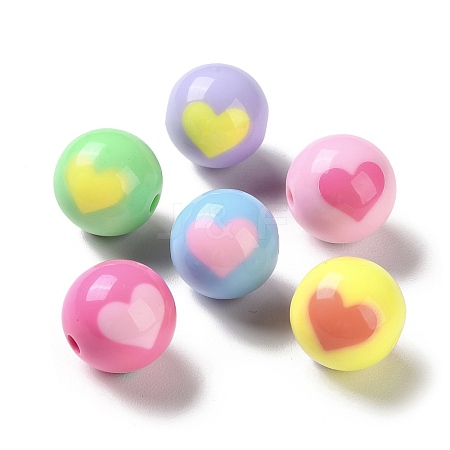 Two Tone Opaque Acrylic Beads LS-X-SACR-I005-07C-1