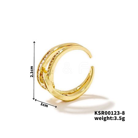 Chic Geometric Brass Ring YF4313-7-1