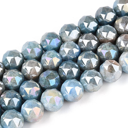 Anti-Tarnish Electroplate Glass Beads Strands GLAA-N010-10mm-17-1