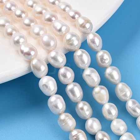 Natural Cultured Freshwater Pearl Beads Strands PEAR-N014-07L-01-1