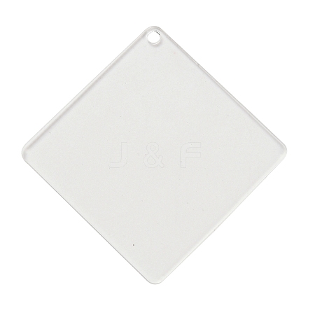 Transparent Acrylic Blank Pendants TACR-Z003-01B-1