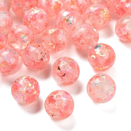 Transparent Resin with Paillette Beads RESI-G110-01G-1