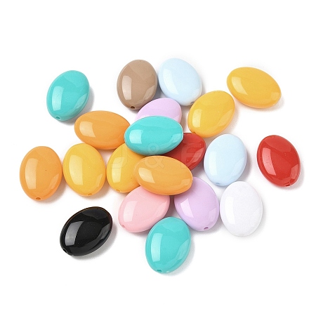 Opaque Acrylic Beads OACR-D001-01-1