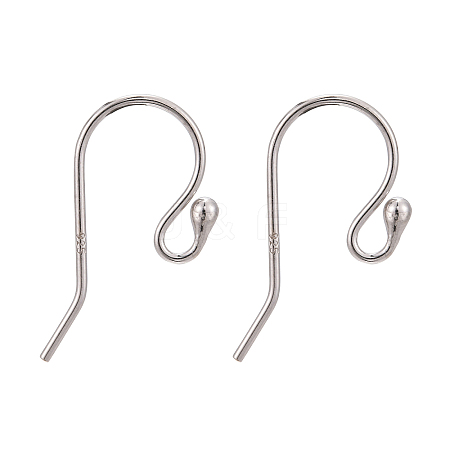 Anti-Tarnish Rhodium Plated 925 Sterling Silver Earring Hooks STER-I005-49P-1