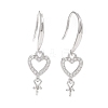 Anti-Tarnish Rhodium Plated 925 Sterling Silver Earring Hooks STER-D035-30P-1