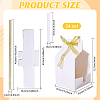 Square Blank Paper Gift Storage Boxes with Ribbon CON-WH0089-115-2