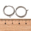 201 Stainless Steel Hoop Earring Findings STAS-D379-06B-P-3