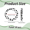 10Pcs Food Grade Eco-Friendly Silicone Pendants SIL-ME0001-03-2
