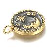 Brass Micro Pave Clear Cubic Zirconia Pendants ZIRC-B0003-28G-3