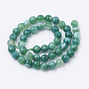Natural Striped Agate/Banded Agate Beads Strands G-S281-51A-6mm-2