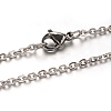 304 Stainless Steel Cable Chain Necklaces NJEW-M151-24P-1