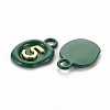 Spray Painted Alloy Pendants PALLOY-Q433-035A-RS-2