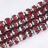 Electroplate Glass Beads Strands X-EGLA-T019-02A-1