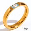 304 Stainless Steel Pave Cubic Zirconia Finger Rings FS-WG61B2A-09-1