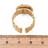 Woven Bezel 304 Stainless Steel Cuff Ring Components SA-CBAD8FA-01G-04-3