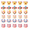 30Pcs 6 Styles Animal Theme Opaque Resin Cabochos RESI-TA0005-21-1