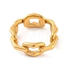 Ion Plating(IP) 304 Stainless Steel Link Chain Finger Rings for Women RJEW-S414-65B-G-2