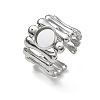 304 Stainless Steel Cuff Ring Components SA-CBA37BC-18A-P-1