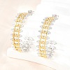 304 Stainless Steel Round Stud Earrings for Women SA-CBA45D5-35GP-2