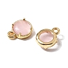 Flat Round Brass Charms KK-D024-03D-G-2