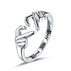 Alloy Hand Heart Open Cuff Ring PW-WG27931-02-1