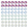 200Pcs 4 Colors Baking Painted Transparent Glass Bead Strands DGLA-TA0001-07-1