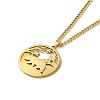 304 Stainless Steel Double Layer Pendant Necklaces NJEW-D047-05G-2