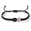 304 Stainless Steel Alphabet Beads Braided Bead Bracelets RY3090-35-1